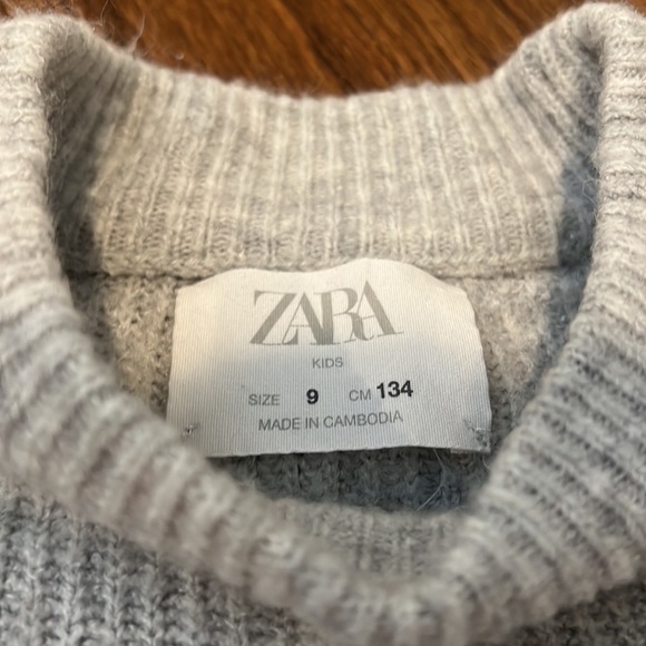 Zara super soft grey sweater - size 9 - Picture 3 of 4